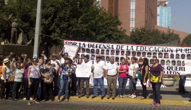 protesta maestros monterrey