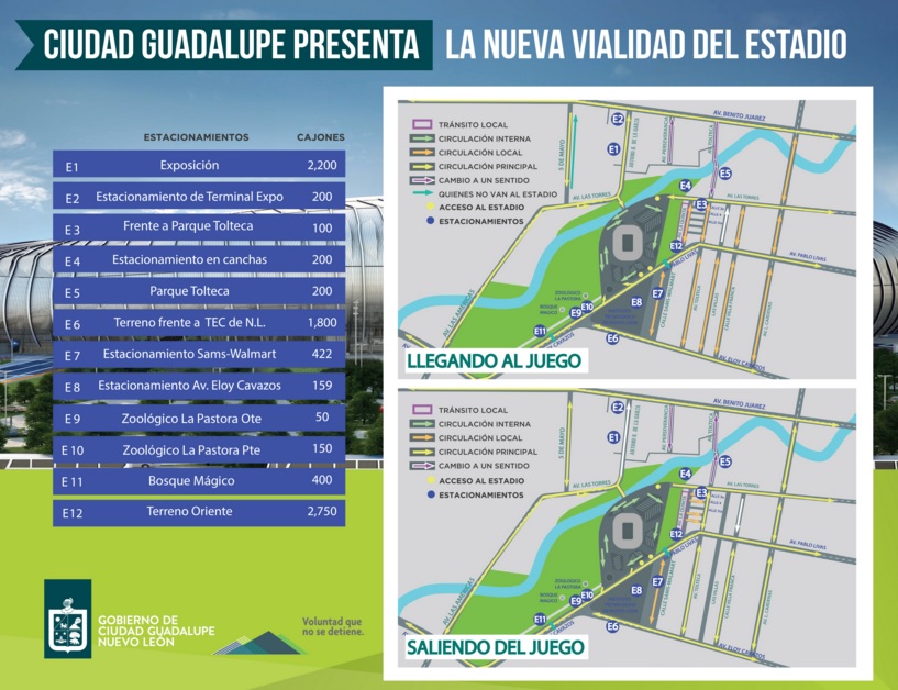 vialidad del estadio